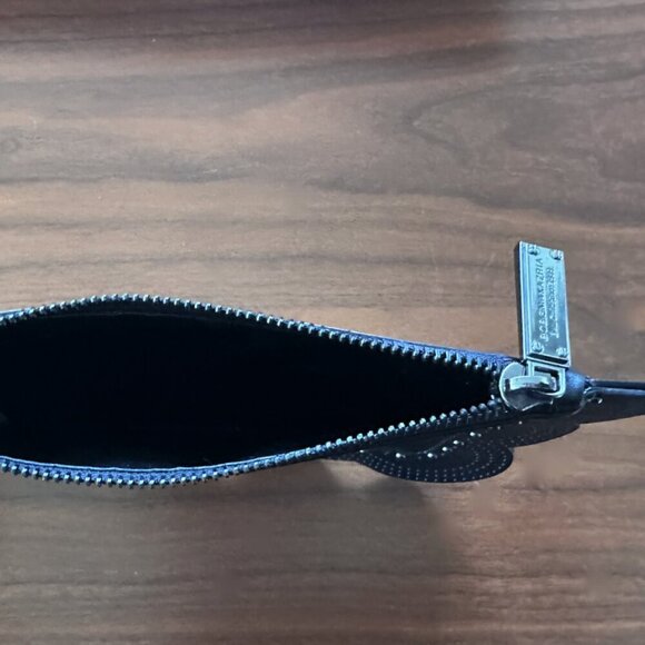 [EUC] [BCBG] Teige scalloped-edge black clutch pouch - Picture 5 of 5